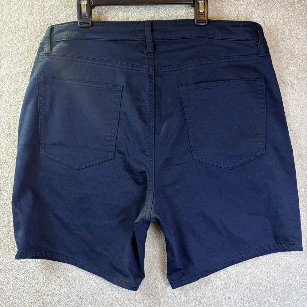 Caliville Shorts Mens XL Navy Blue Stretch Flat Front Chino 6.5" Inseam NEW - Picture 2 of 6
